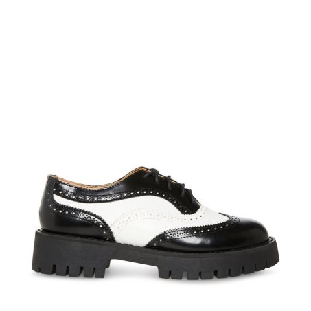 Black / White Steve Madden Lance Women's Platform Shoes | PH 0829HUV